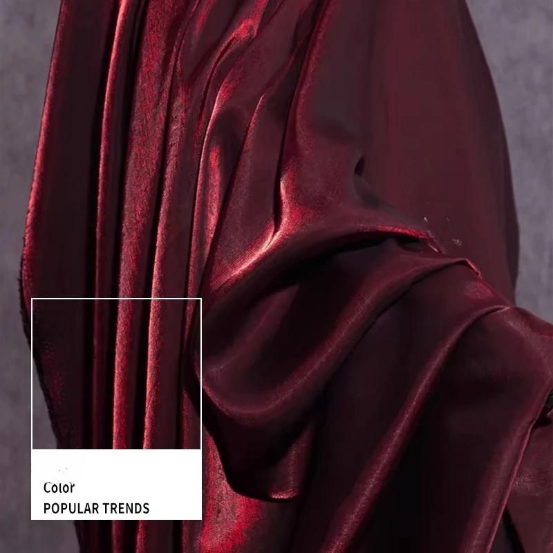 Wide 150cm 1Yard Mermaid Girl Gradient Color Fantasy Satin Fabric for Wedding Dress Hanfu Fashion Clothing Diy Sewing Cloth