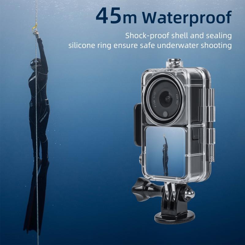 45M Waterproof Housing Case Heat Sinking Underwater Case High Strength Protector Cover Compatible For Action 2 Accessory