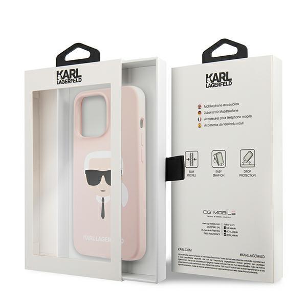 Karl Lagerfeld Klhcp13Lslkhlp Iphone 13Pro / 13 6,1 Jasnoróżowy/Light Pink Hardcase Silicone Karl`s Head