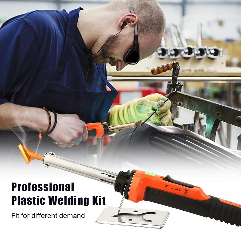 Oprava nárazníku auta Elektrická páječka Tepelná sešívačka Nástroj na žehlení kůže Nástroj na vyhlazování s PP lepicí tyčinkou Oprava plastu
