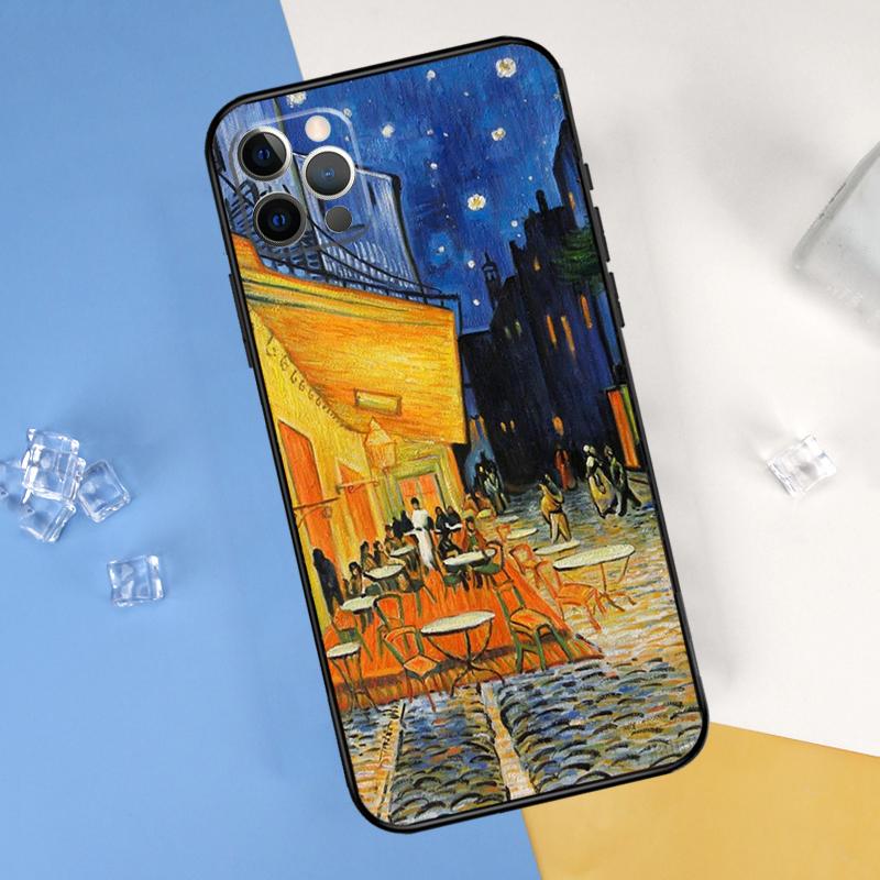 Van Gogh Starry Sky Phone Case For iPhone 16 Pro Max 12 13 Mini 11 14 15 Pro Max XR 16 15 Plus 16e Cover Shell
