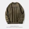Men S Vintage Crew Neck Pullover Sweatshirt American Letter Print Casual