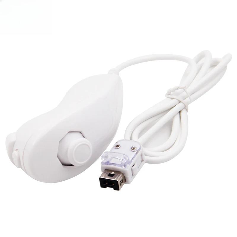 For Nintendo Wii Game Controller 5 Colors Nunchuck Hand Curved Game Handle Controller Nunchuk for Wii Gamepad Accessories