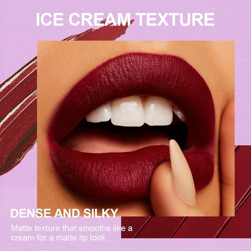 Non-stick Cup Non-fading Lip Glaze + Lip Modification Lip Liner Set with Long-lasting Color and Non-smearing Makeup