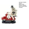 Skeleton Couple Figurine Resin Skeleton Couple Riding Motorcycle Sculpture Gothic Skeleton Statue for Halloween Mantel Table Decor