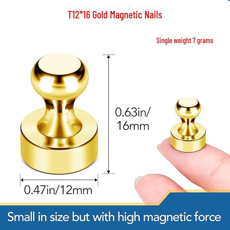 Strong Neodymium Magnetic Pushpins for Teaching, Office & Sales: Heavy-Duty for Whiteboards & Refrigerators.