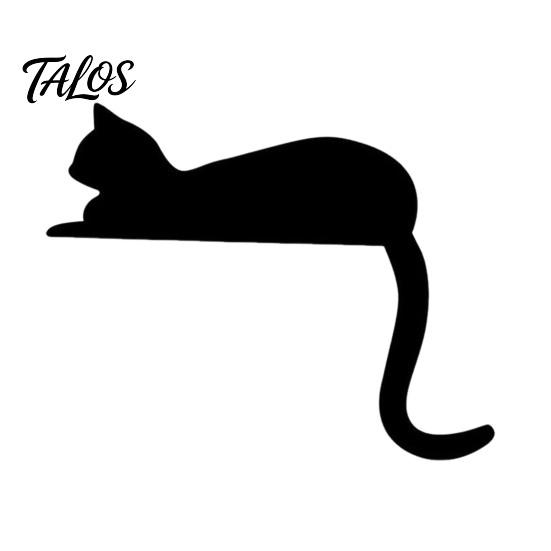 Niedliches Tier Tür Eckschild Holzschwarze Katze Topper, Minimalistisches Silhouette Rahmen Schild, Dekoratives Liebhaber Einweihungsgeschenk Deko für Wohnzimmer