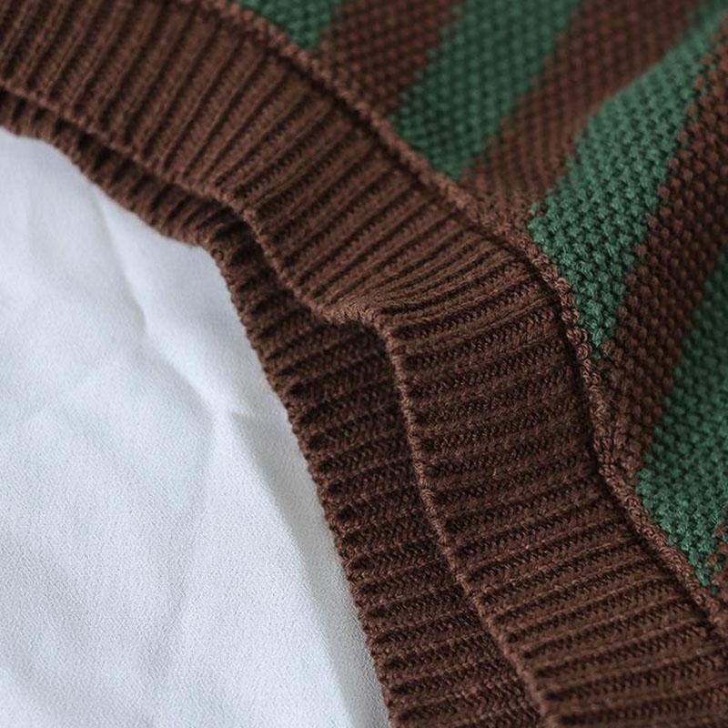 Knitted Vest Women Oversize Undershirt Sleeveless Sweater Tops Loose Vest Casual V Neck Vest