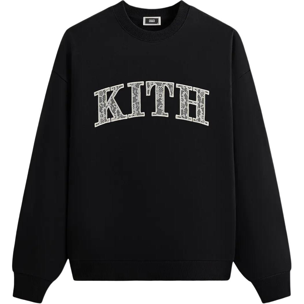 Kith Arched Lace Nelson Crewneck Black Men Tops KHM032806-001 XS