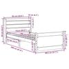 Wooden Bed Frame with Headboard Without Mattress 75x190 Cm