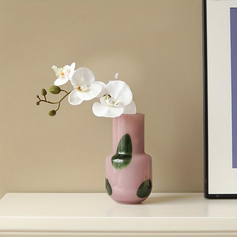 

Стеклянная ваза из искусственного нефрита, декоративная подставка для цветочной композиции, наполненная водой, в теплых тонах, прочная ваза премиум-класса, подходит для отелей, ресторанов, книжных магазинов