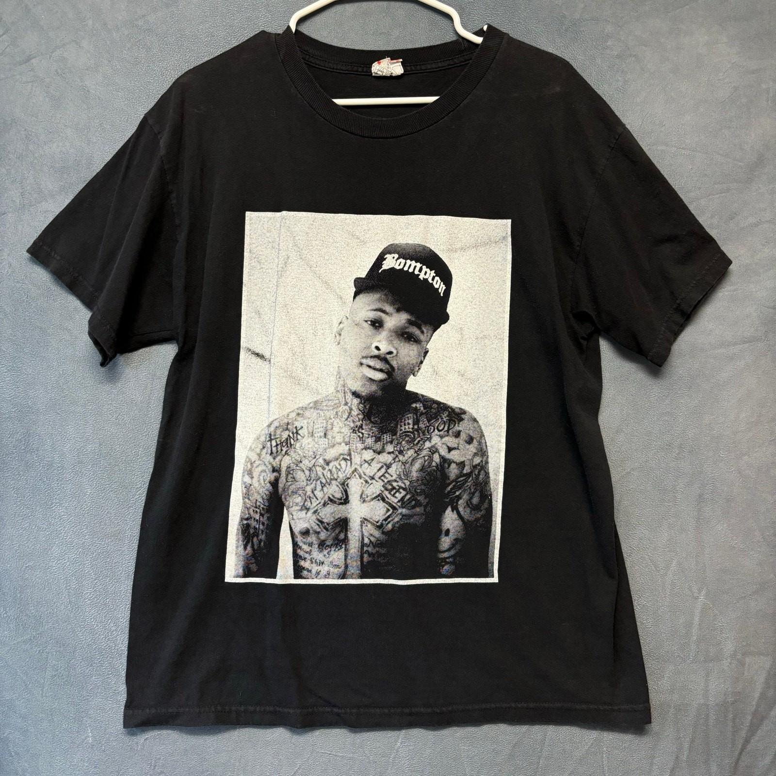 YG Rapper Tee Shirt Alstyle Mens Large Compton Tattoos Streetwear Skater Grunge L