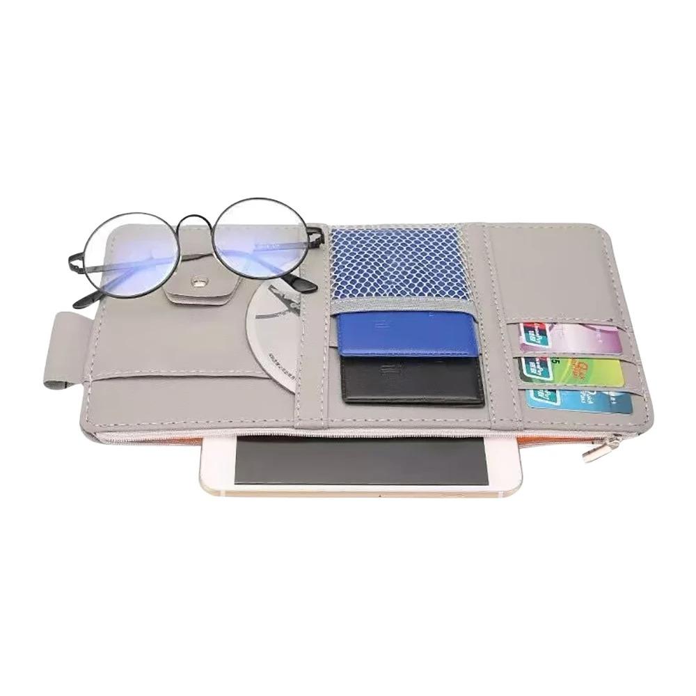 Car-shaped Sun Visor Storage Box, Car Sun Visor Storage Bag, Car Sun Visor Storage Box, Zipper Card Holder Storage