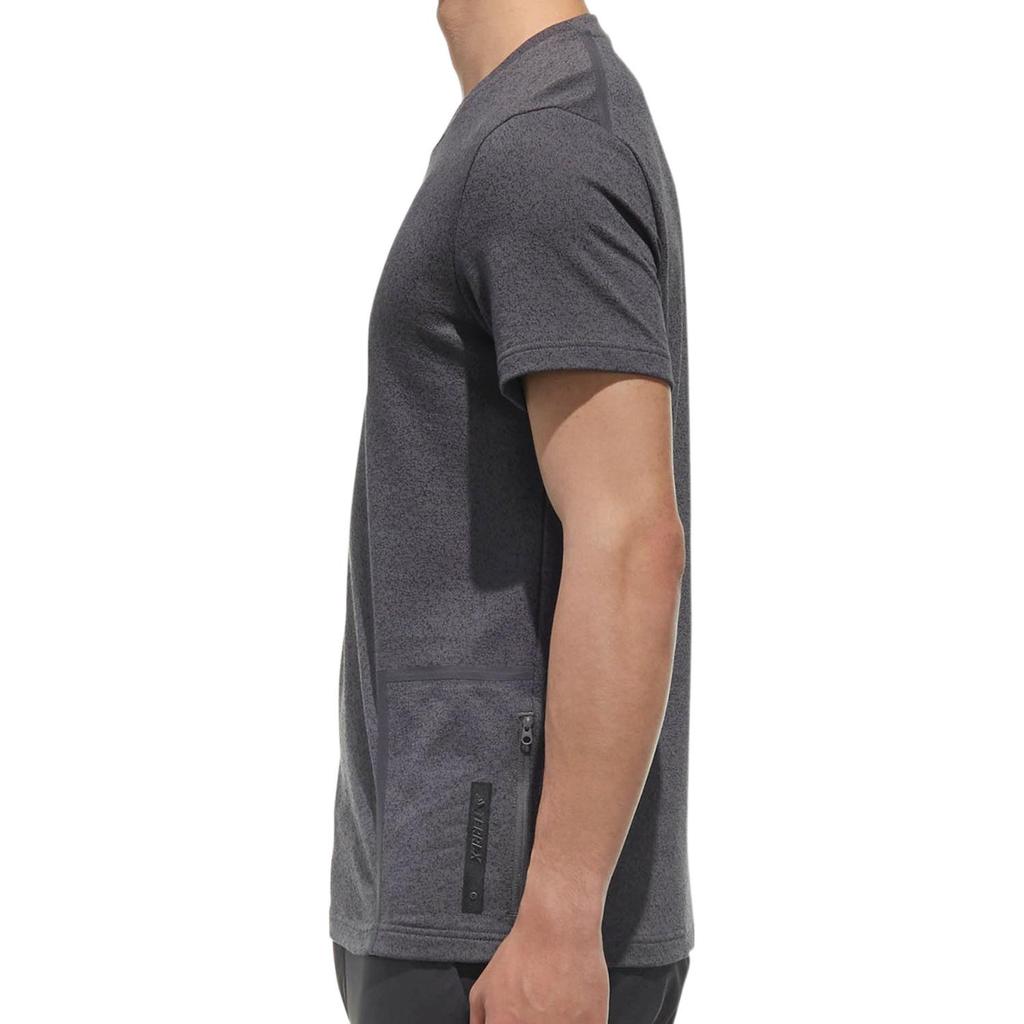 adidas Solid Color Brand Logo Round Neck Pullover Short Sleeve T-Shirt Men Tops Gray DS8644
