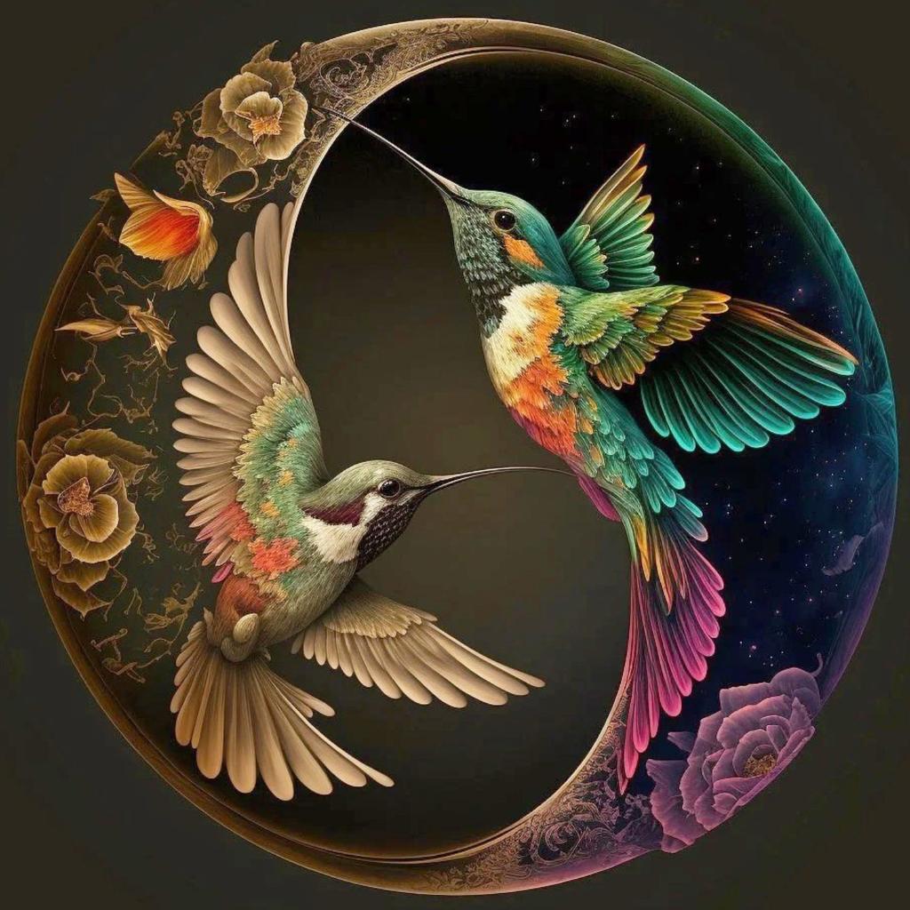 Diamond Art Painting Mosaic Tai Chi Animals Full Square/Round Embroidery Tai Ji Yin Yang Bird Home Decor
