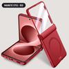 For Magsafe Wireless Charging Matte Frosted Phone Case For Samsung Galaxy Z Flip 8 5G Hinge Screen Protect Film Shockproof Cover