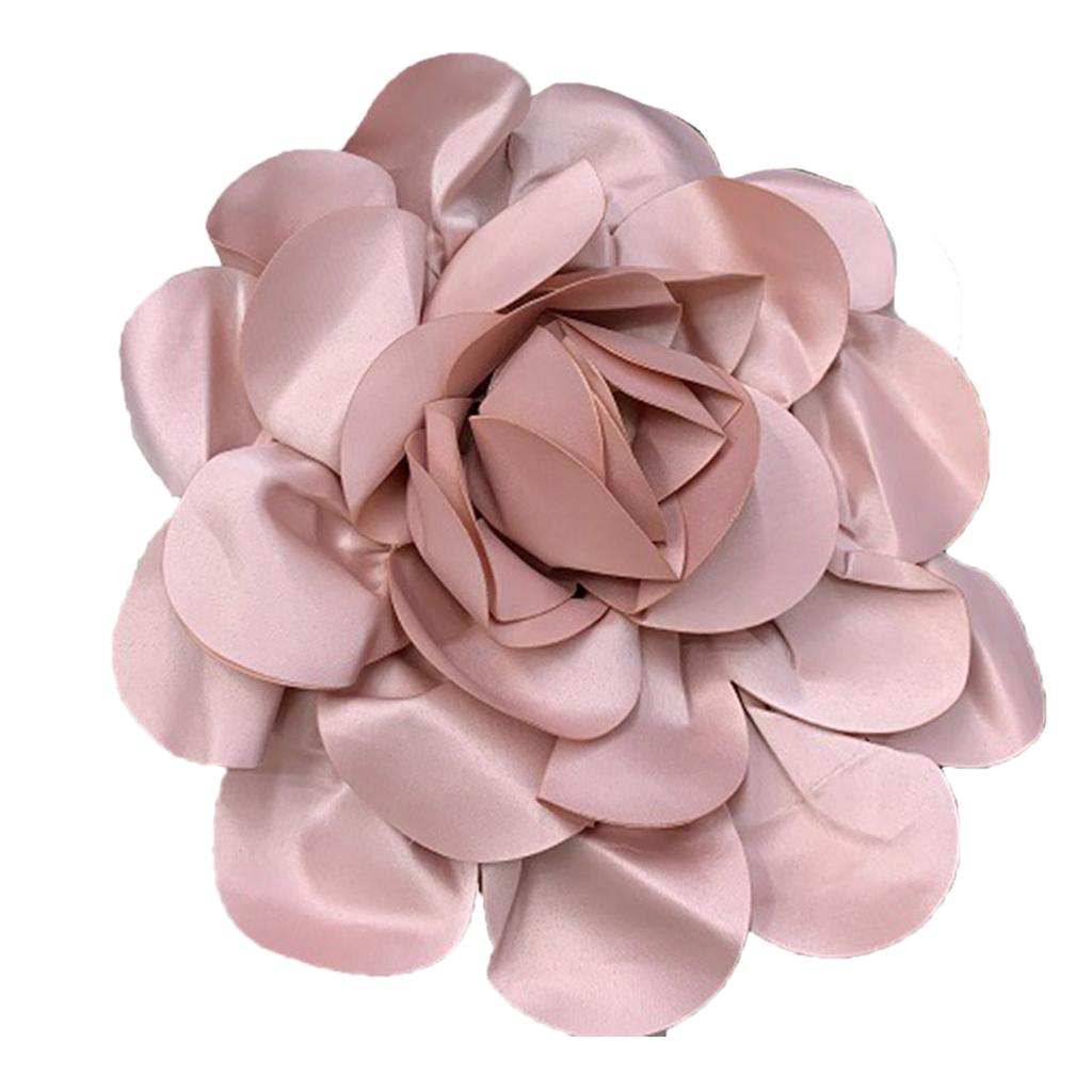 Elegant 24cm Handmade Lapel Pin Beautiful Satin Flower Lapel Pin Delicate Brooch Jewelry for Work and Business