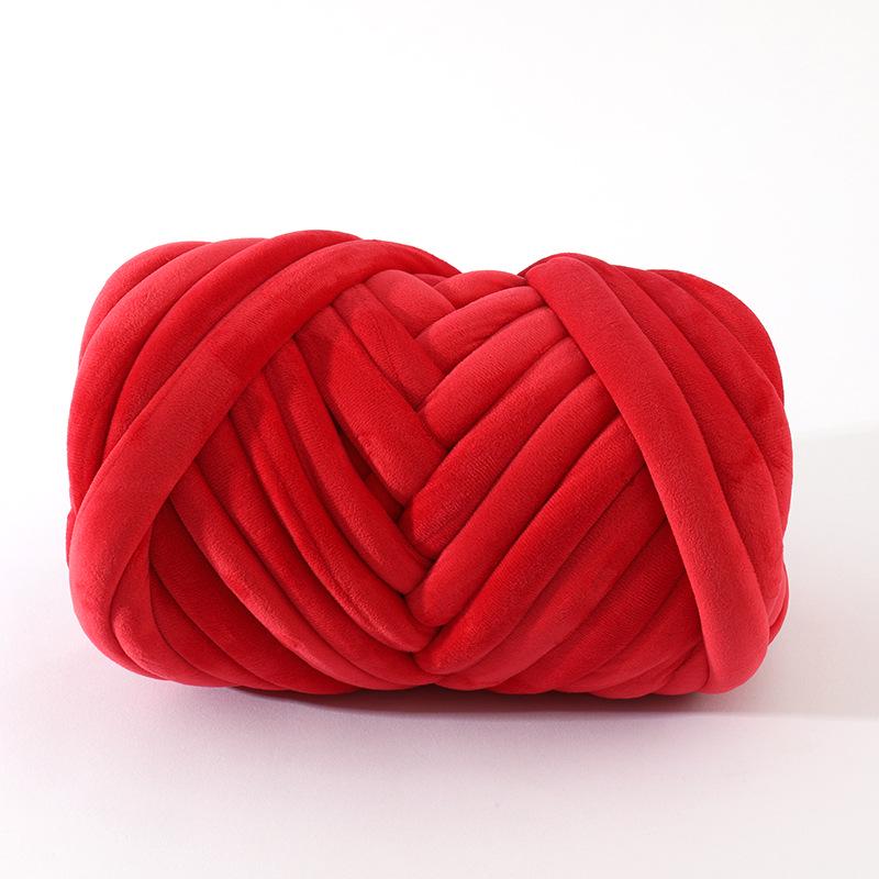 New Velvet Core-Spun Yarn for DIY: 3cm Thick Handmade Blanket, Pillow, Wool Fabric, Strip Yarn, Cat Bed.