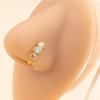 Classic Gold U-Shaped Rhinestone Non-Piercing Nose Ring: Butterfly, Moon, Crown, Heart Styles