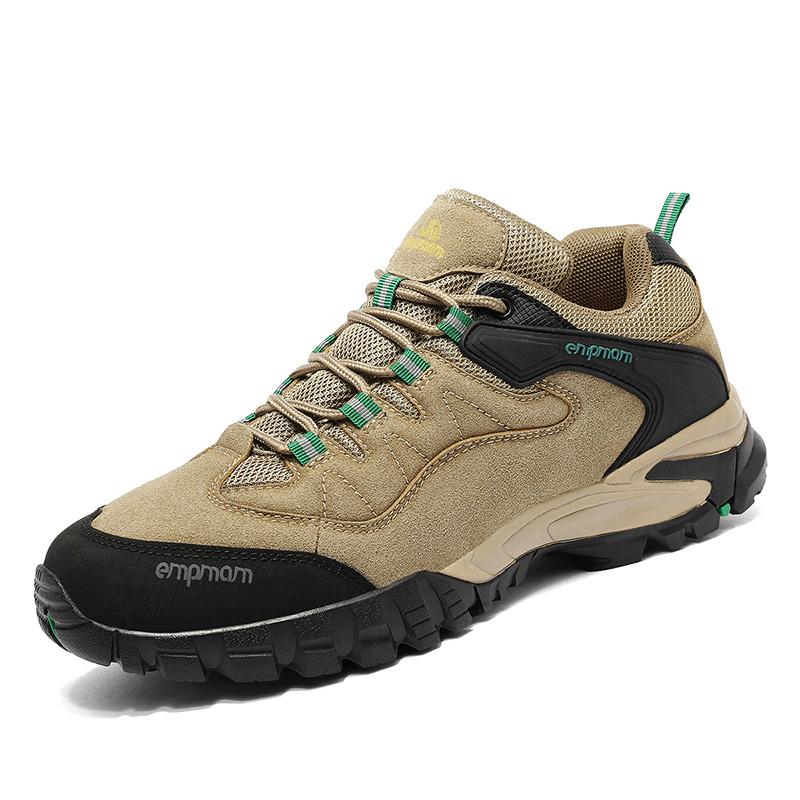 

Повседневные кроссовки мужские низкие на шнуровке прочные дышащие мужские походные туфли амортизирующие уличные легкие спортивные туфли мужские 41 хаки