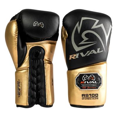 Rival RS100 16OZ Boxing Gloves Black/Gold