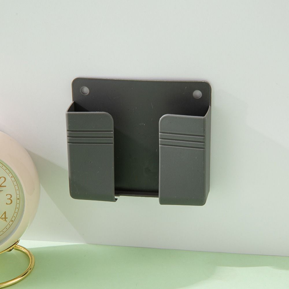 4Pcs Punch Free Remote Control Storage Rack Plastic Charging Phone Stand Mobile Phone Holder  Office