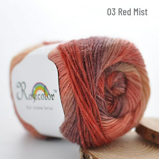 Gradient Rainbow Wool Knitted Jacket, Scarf & Shawl Yarn – Soft & Luxurious DIY Knitting Wool