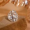 Hollow Rhombus Flower Ring: S925 Sterling Silver, Unique Design, Adjustable Women's Jewelry.