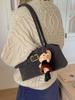 Women's Luxury Suede Shoulder Bag - Retro Matte Design, French-Inspired Baguette for Autumn/Winter