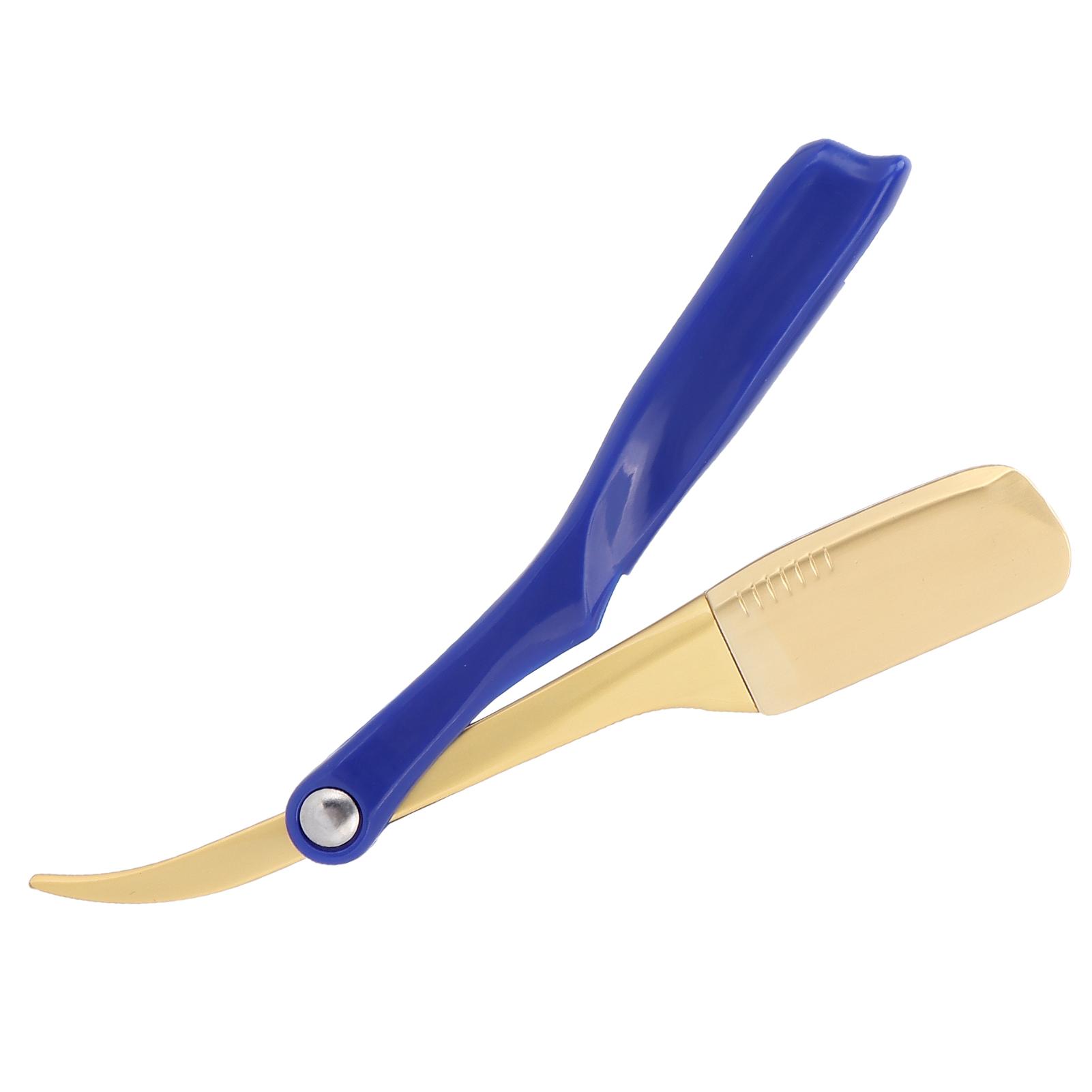 

Складной держатель для мужских бритвенных лезвий, ручной держатель для бритья волос на лице (Золотая Голова)синий синий