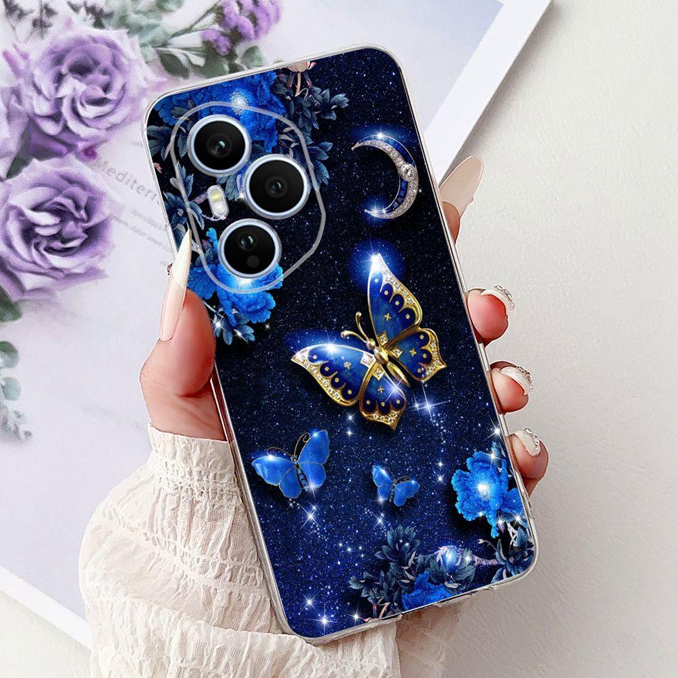 Clear For Honor 400 Pro Case DNP-NX9 Cute Cartoon Cat Fashion Flower Funny Painted Soft Bumper For Honor 400Pro Back Cover Funda