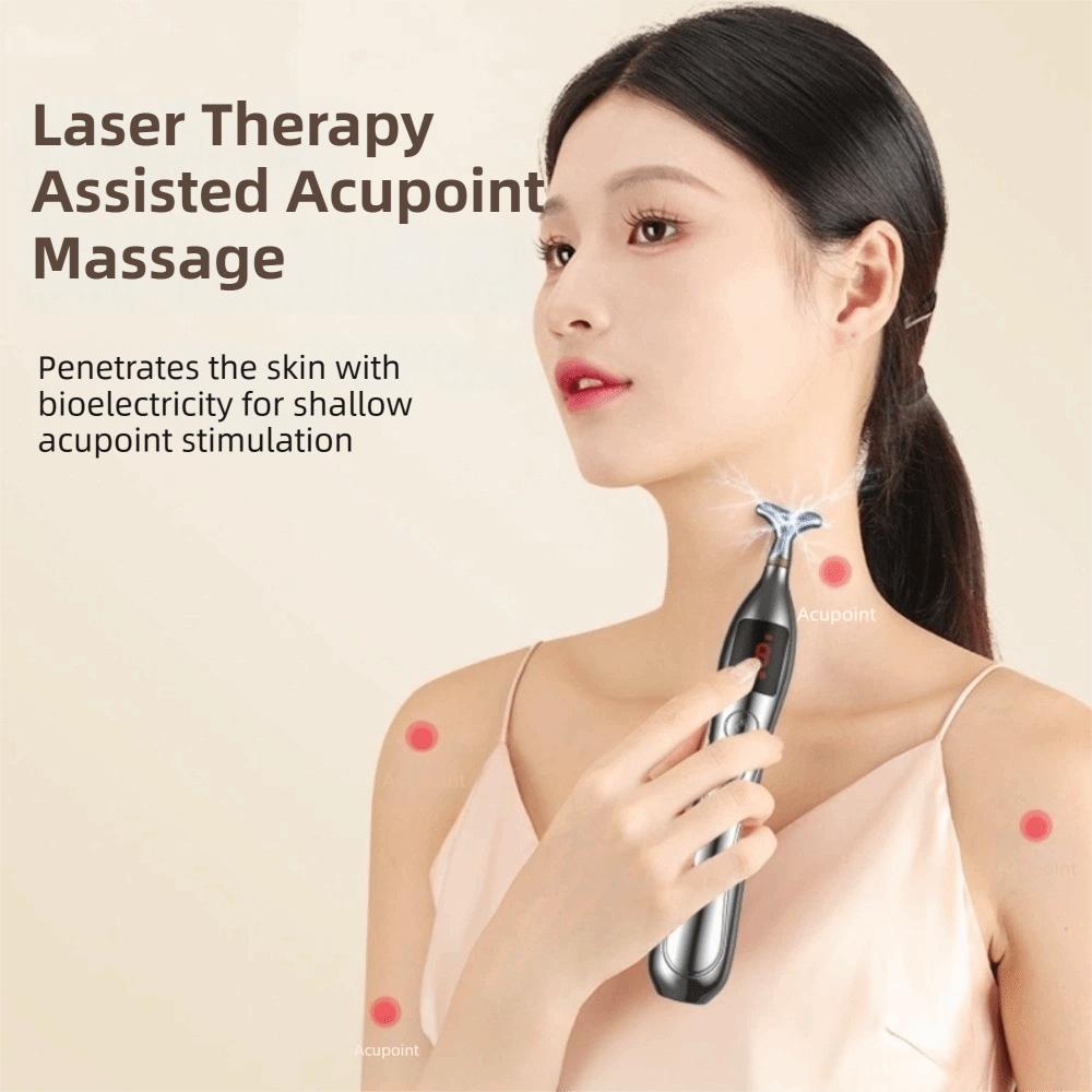 Safe Acupuncture Point Pen 5 Heads Meridian Pen Press Tool Electric Massage Pen Neck
