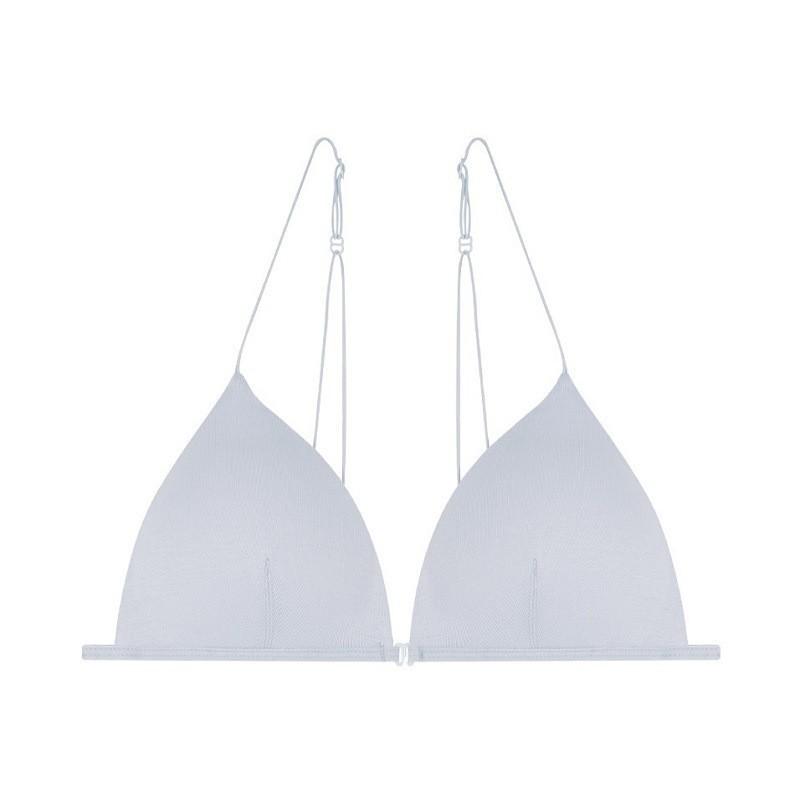 

Сексуальное нижнее белье на спине женский бюстгальтер с треугольной чашкой на передней застежке без косточек бралетт с тонкими бретелями французское нижнее белье L + (C cup)