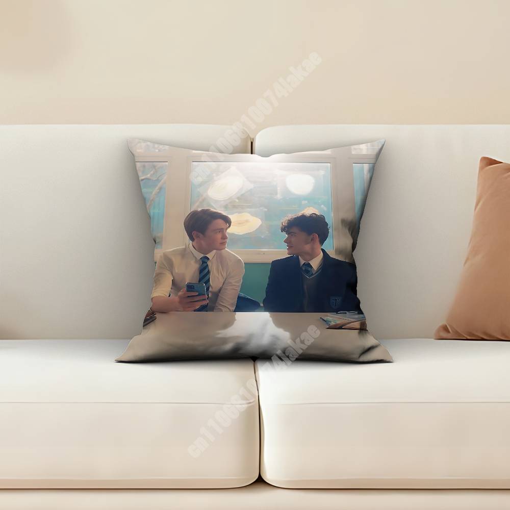 HHeartstopperS Charlie  Nick Pillow Cover Sofa Couch Cushion Case Home Living Room Decoration