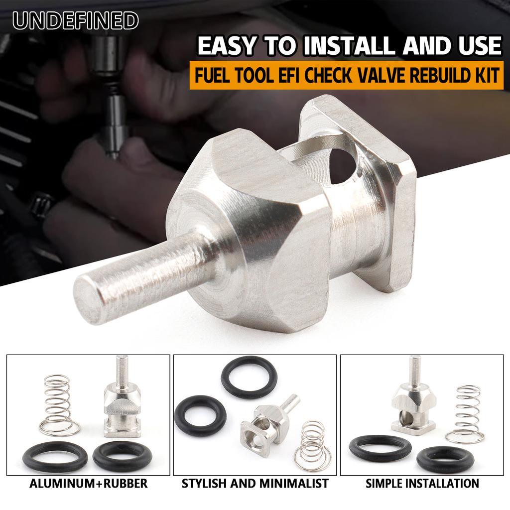 MC-300 Fuel Check Valve Rebuild Kit Fits for Harley 2001-2022 Motorcycle Models (4Pcs/Set)