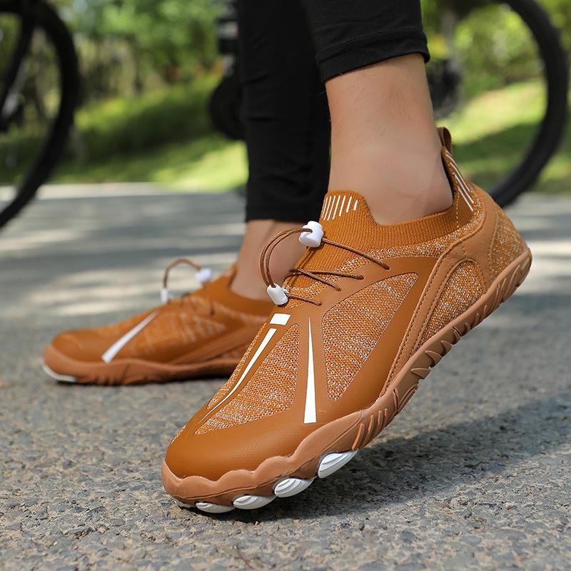 

2025 Spring Unisex Fashion Hiking Shoes - Round Toe, Lace-up, Non-slip Outdoor Walking Shoes 36 коричневый