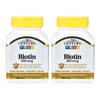 21st Century Sentry Biotin 800mcg Easy-to-Swallow Tablets, 110 Count (2-Pack)