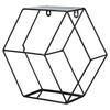 Hex Shelves Simple Wrought Iron Hexagonal Bedroom Living Room Office Wall Shelf DecorationBlack