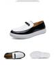 Men's Trendy Color-Block Leather Loafers: Breathable, Casual, and Stylish for Business or Weddings