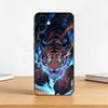 Cartoon Ferocious Tiger Phone Case For Samsung Galaxy A73,A72,A71,A70,A53,A52,A51,Soft Silicone Black Cover