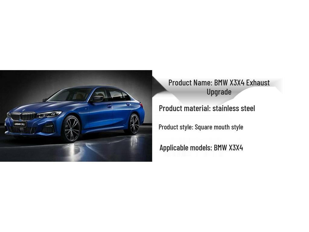 BMW X3/X4 (2018-2021) Black Square Exhaust Tip Modification