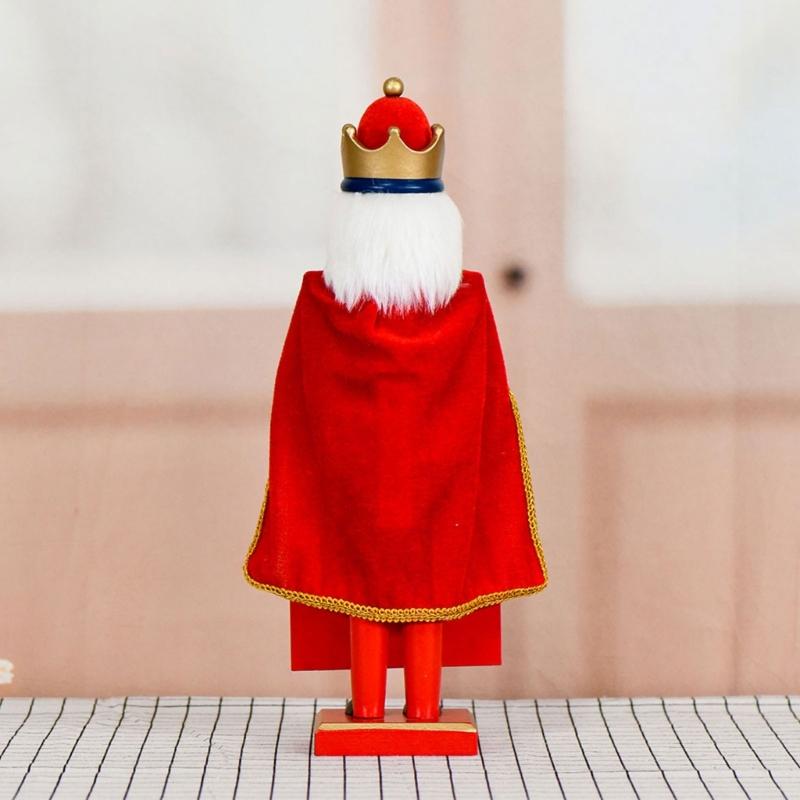 Christmas Nutcrackers Ornament Small Wooden Soldier Christmas Decorations Nutcrackers Figure Ornament for Table Shelf