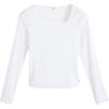 Levis Comfortable Versatile Fashion Square Neck Long Sleeve T-Shirt Women Tops 005IO-0005