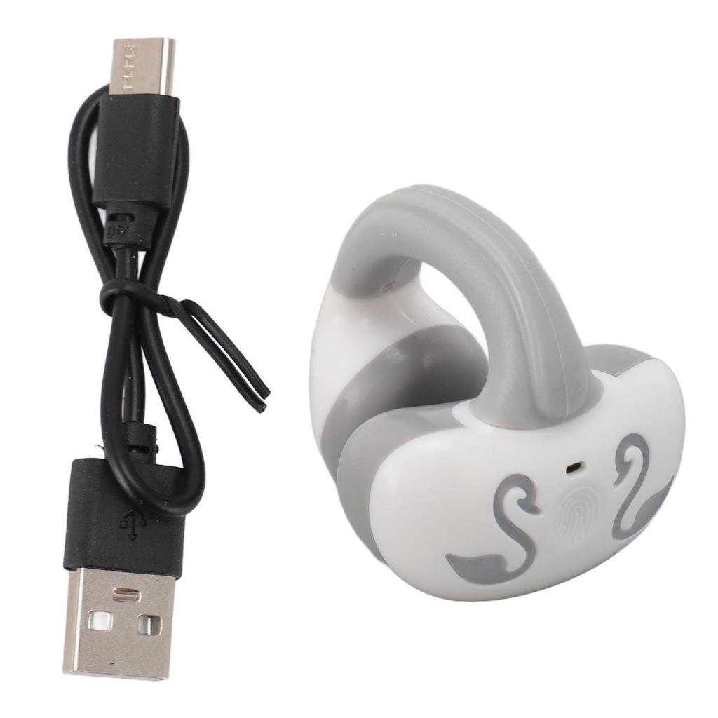 Open Ear Clip Headphone Single Ear Type C Bluetooth Headset Wireless Earbud for Driving Running