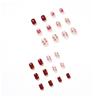 Elegant Short Dry Rose Fake Nails: Skin-Whitening, Removable Stickers for Autumn & Winter