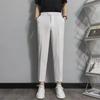 Trendige, gerade geschnittene Freizeithose für Herren im koreanischen Stil: Frühling/Herbst: Neun Punkte, knitterfreie Businessmode.