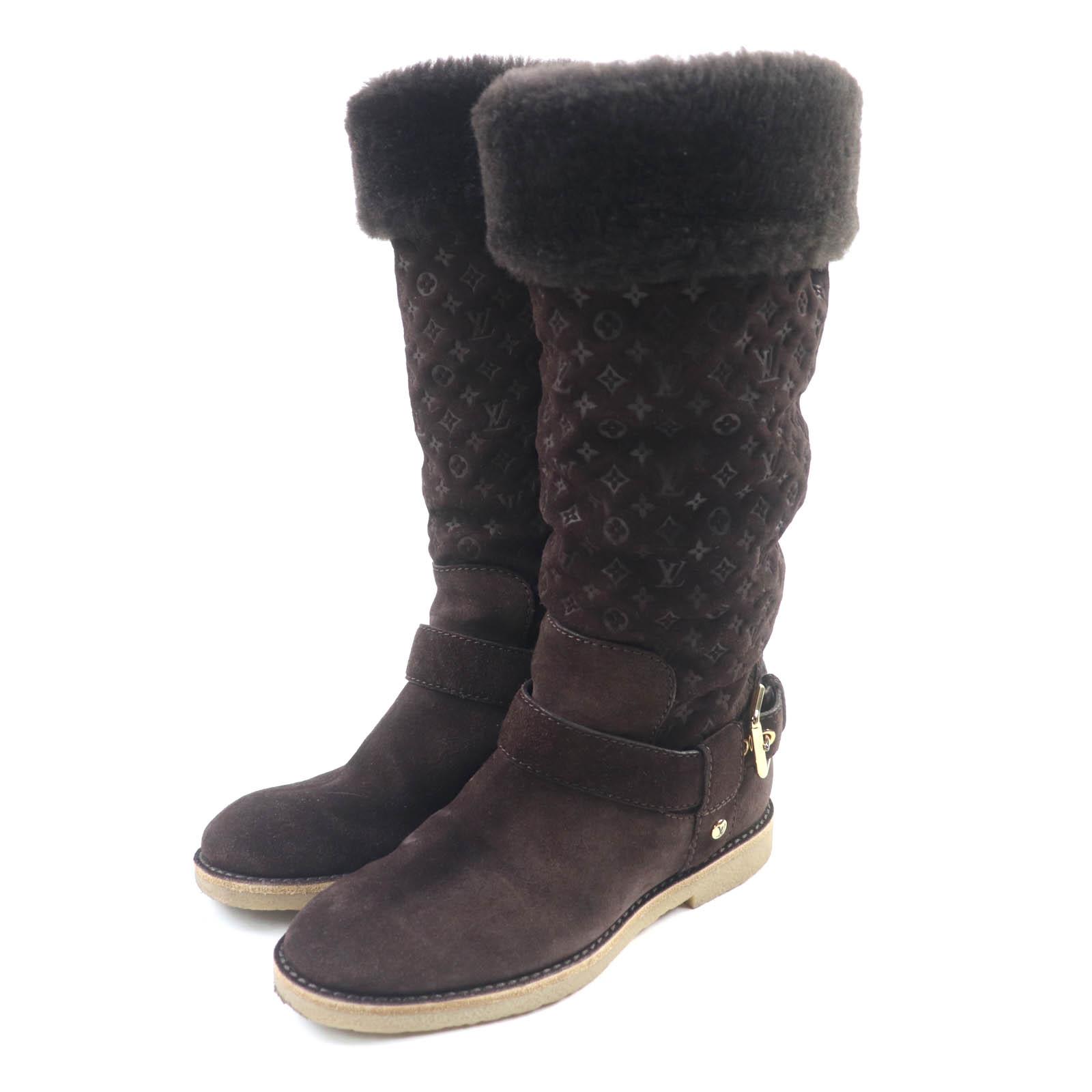 

LOUIS VUITTON short boots Brown Mouton Women 35 Used