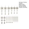 18 Pcs Crystal Christmas Ornaments for Tree Clear Acrylic Snowflake Icicle Hanging Ornaments with Drop Pendants for Winter Wonderland Chandelier