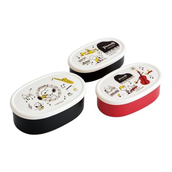 Skater Bento Box Seal Container Storage Container 3-Piece Set Snoopy Orchestra Made in Japan 860ml S