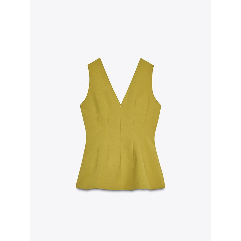 Za2025 Summer New Product Women's Clothes V Neck Sleeveless Short Skirt Hem Sleeveless Tops 2688199 515 712